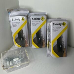 Safety 1st TV & Furniture Anti-Tip Safety Straps Lot of 3 Childproof Anchor Kits